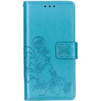 Klavertje Bloemen Bookcase Huawei Y5 (2019) - Turquoise