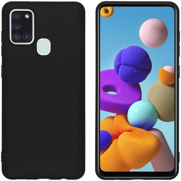 iMoshion Color Backcover Samsung Galaxy A21s - Zwart