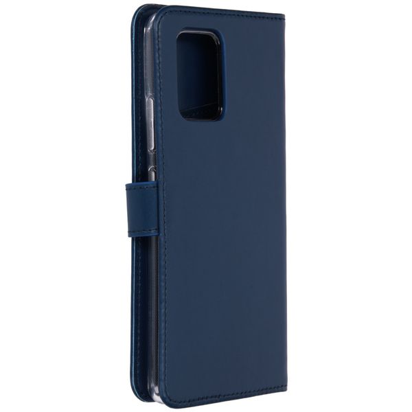 Selencia Echt Lederen Bookcase Samsung Galaxy S10 Lite - Blauw