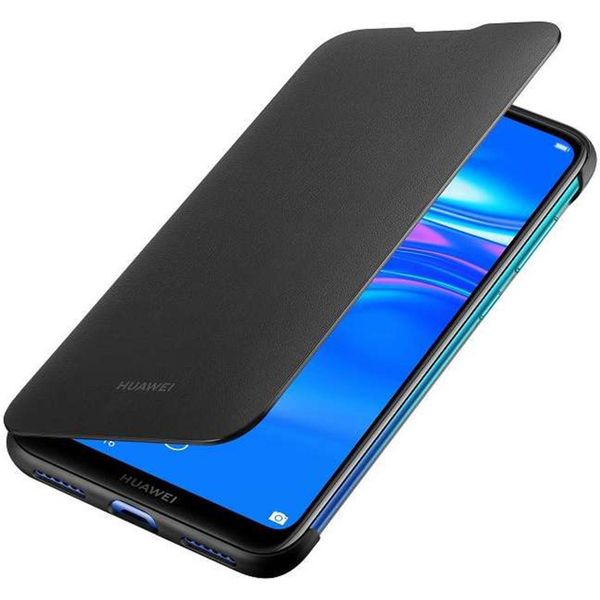 Huawei Flip Cover Huawei Y7 (2019) - Zwart