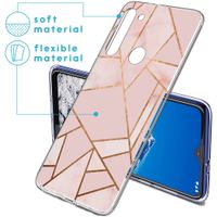 iMoshion Design hoesje Motorola Moto G8 Power - Grafisch Koper / Roze