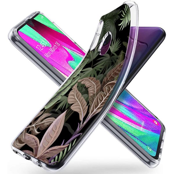 iMoshion Design hoesje Samsung Galaxy A40 - Jungle - Groen / Roze