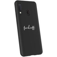 iMoshion Design hoesje Samsung Galaxy A20e - Fuck Off - Zwart