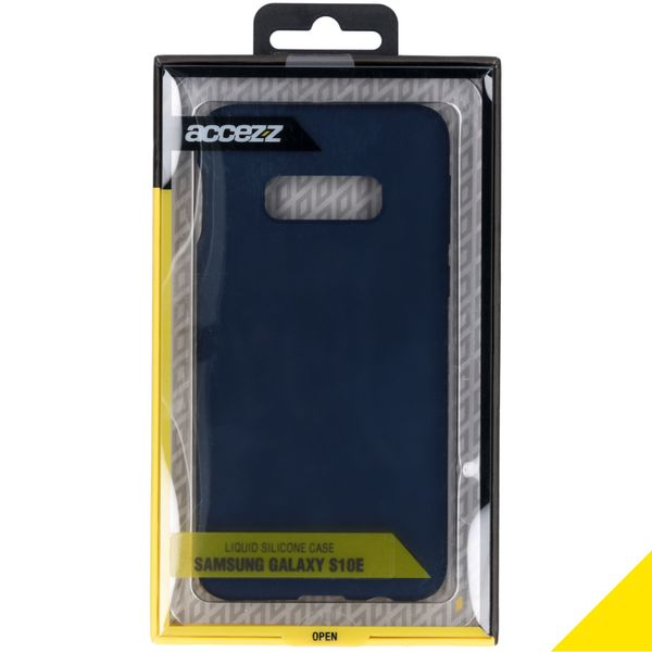 Accezz Liquid Silicone Backcover Samsung Galaxy S10e - Blauw