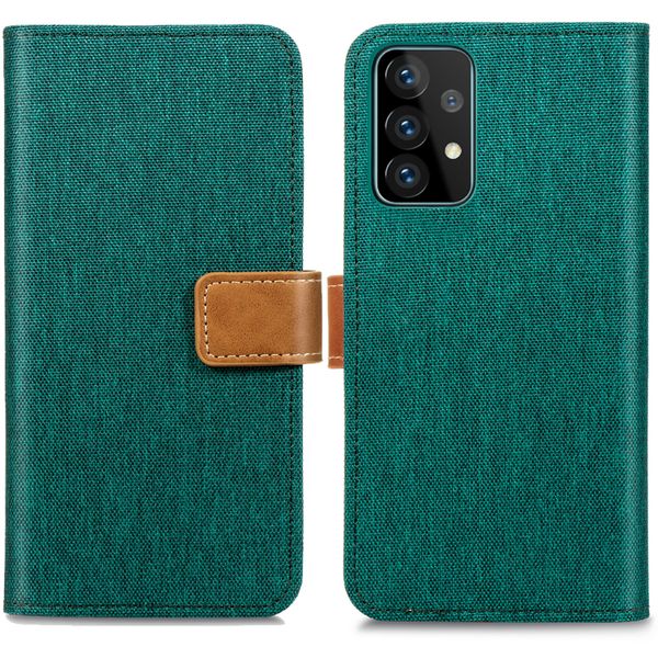 iMoshion Luxe Canvas Bookcase Samsung Galaxy A52(s) (5G/4G) - Groen