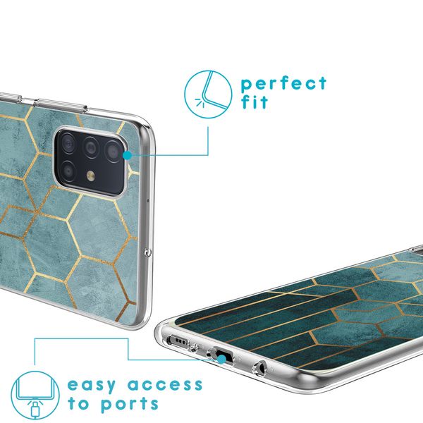 iMoshion Design hoesje Samsung Galaxy A51 - Patroon - Groen