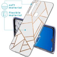 iMoshion Design hoesje Motorola Moto G8 Power - Grafisch Koper / Wit