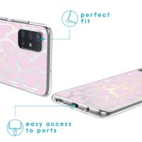 iMoshion Design hoesje Samsung Galaxy A51 - Hartjes - Roze