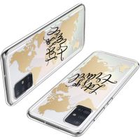 iMoshion Design hoesje Samsung Galaxy A51 - Let's Go Travel / Zwart