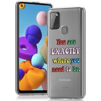 iMoshion Design hoesje Samsung Galaxy A21s - Quote - Multicolor