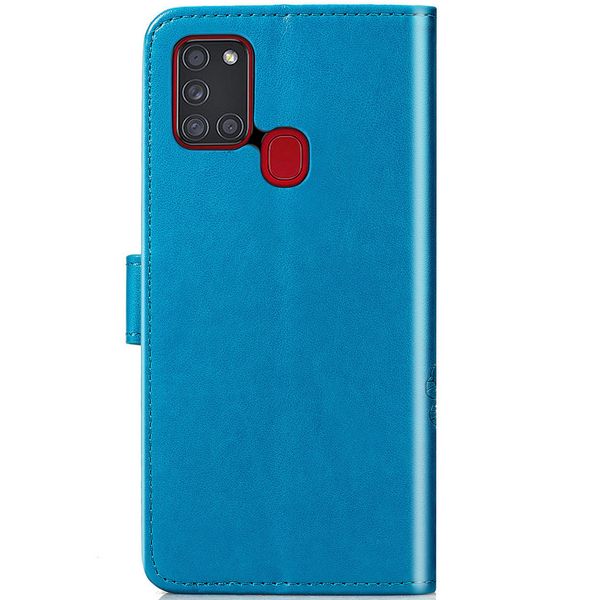 Klavertje Bloemen Bookcase Samsung Galaxy A21s - Turquoise