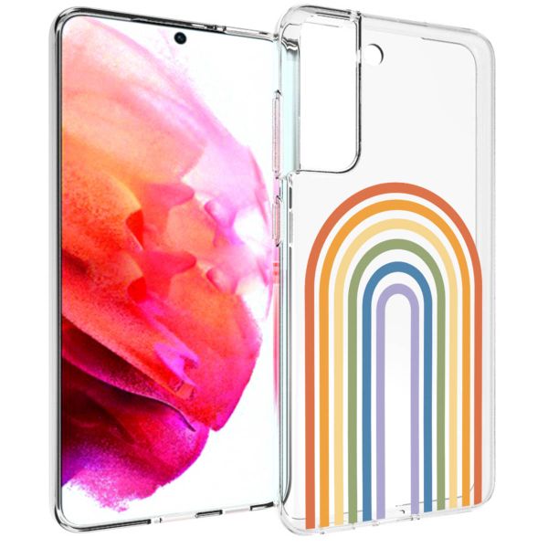 iMoshion Design hoesje Samsung Galaxy S21 FE - Rainbow