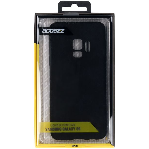 Accezz Liquid Silicone Backcover Samsung Galaxy S9 - Zwart