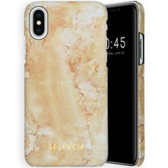 Selencia Maya Fashion Backcover iPhone Xs / X - Marble Sand