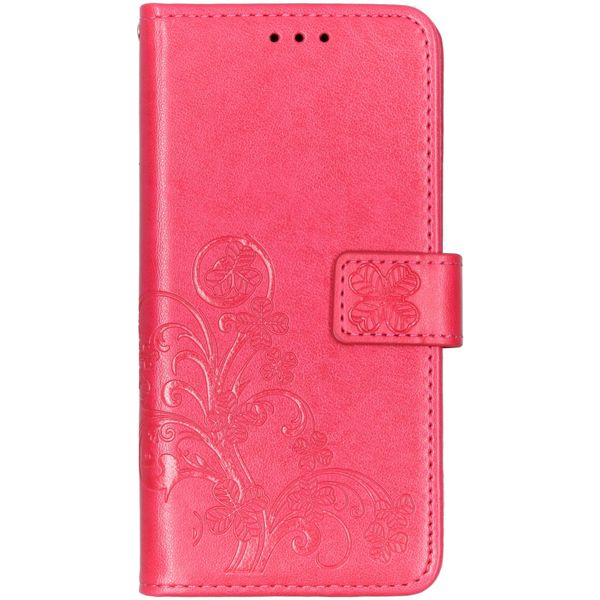 Klavertje Bloemen Bookcase Samsung Galaxy A10 - Fuchsia