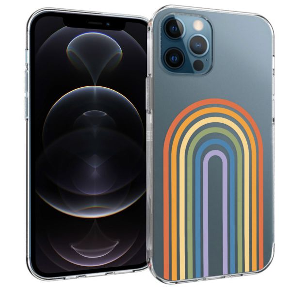 iMoshion Design hoesje iPhone 12 (Pro) - Rainbow