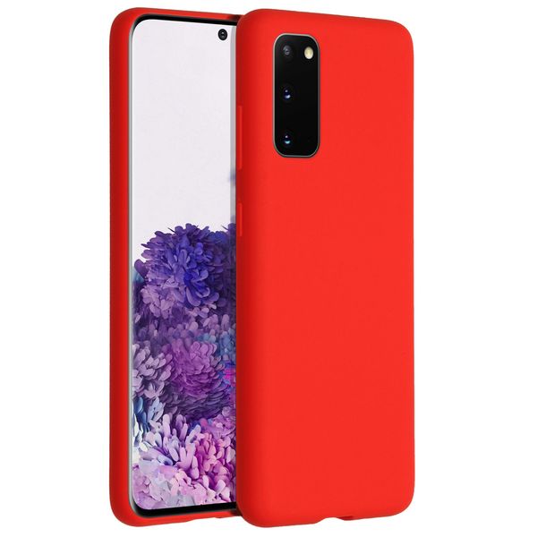 Accezz Liquid Silicone Backcover Samsung Galaxy S20 - Rood