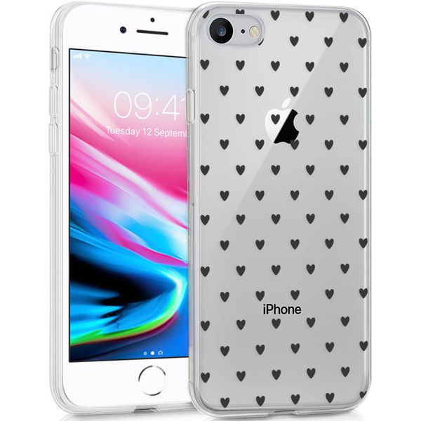 iMoshion Design hoesje iPhone SE (2022 / 2020) / 8 / 7 / 6s - Hartjes