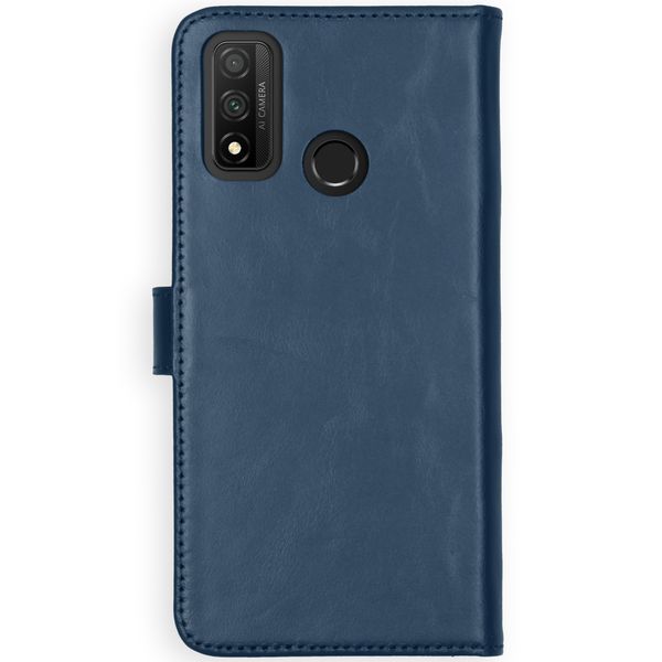 Selencia Echt Lederen Bookcase Huawei P Smart (2020) - Blauw