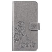 Klavertje Bloemen Bookcase Samsung Galaxy S20 FE - Grijs