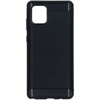 Brushed Backcover Samsung Galaxy Note 10 Lite - Zwart