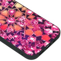 iMoshion Design hoesje iPhone 12 (Pro) - Grafisch - Roze Bling