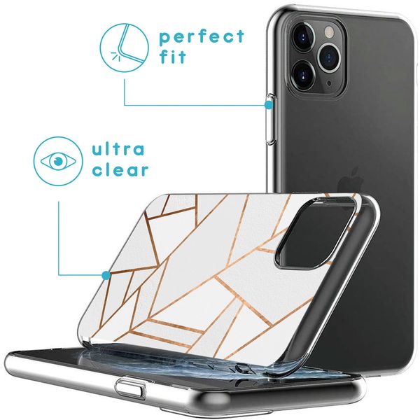 iMoshion Design hoesje iPhone 11 Pro - Grafisch Koper / Wit