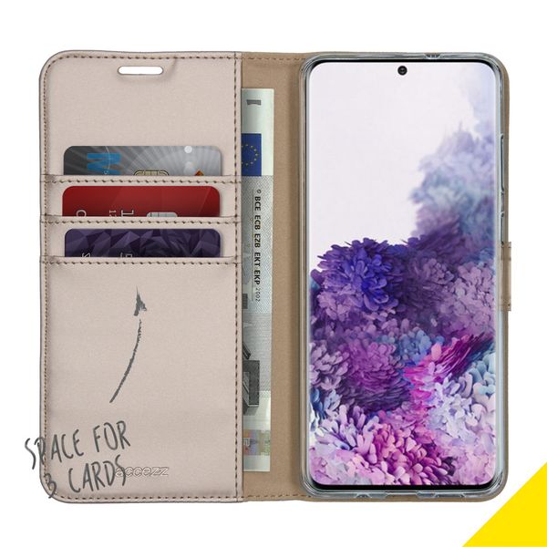 Accezz Wallet Softcase Bookcase Samsung Galaxy S20 Plus - Goud