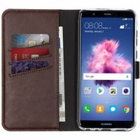 Selencia Echt Lederen Bookcase Huawei P Smart - Bruin