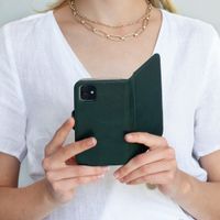 Selencia Echt Lederen Bookcase Samsung Galaxy S20 Ultra - Groen