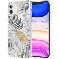 iMoshion Design hoesje iPhone 11 - Bladeren / Zwart