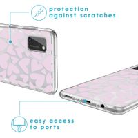 iMoshion Design hoesje Samsung Galaxy A41 - Hartjes - Roze