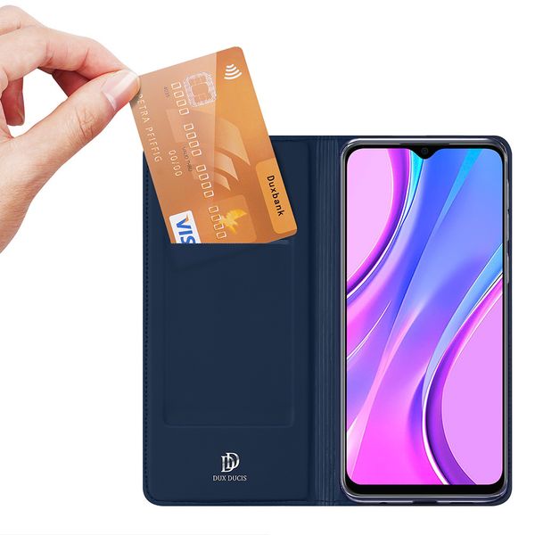 Dux Ducis Slim Softcase Bookcase Xiaomi Redmi 9 - Donkerblauw