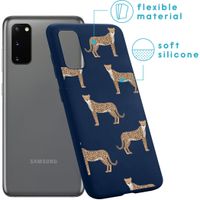 iMoshion Design hoesje Samsung Galaxy S20 - Luipaard - Blauw