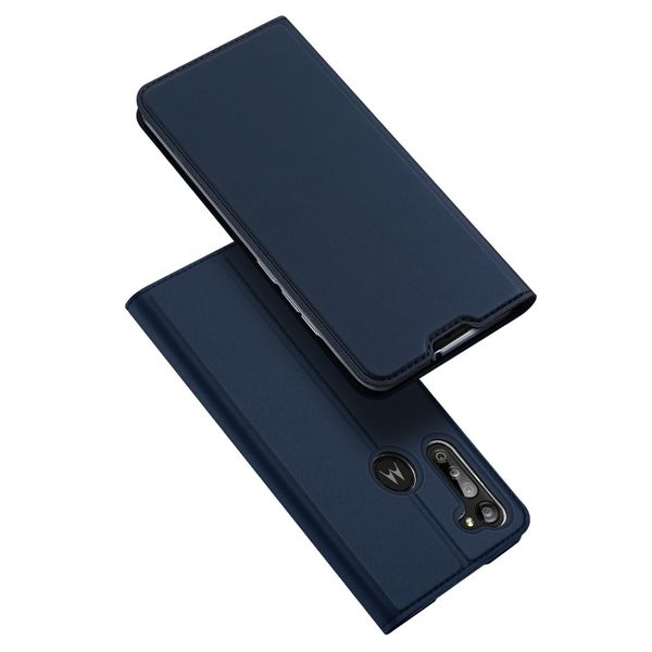 Dux Ducis Slim Softcase Bookcase Motorola Moto G8 Power - Donkerblauw