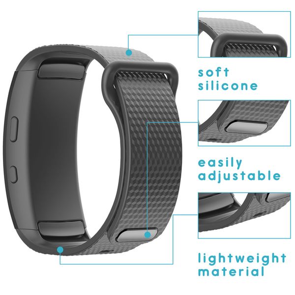 iMoshion Siliconen bandje Samsung Gear Fit 2 / 2 Pro - Grijs