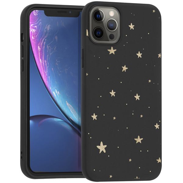 iMoshion Design hoesje iPhone 12 Pro Max - Sterren / Zwart