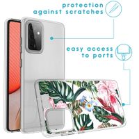 iMoshion Design hoesje Samsung Galaxy A72 - Jungle - Groen / Roze