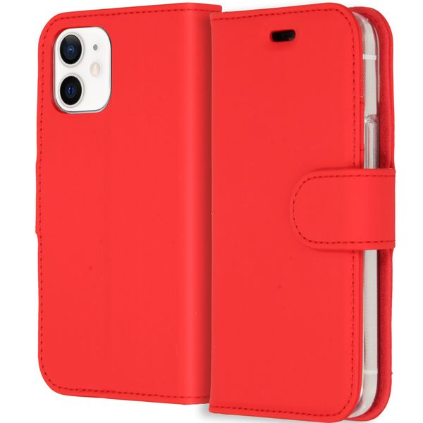 Accezz Wallet Softcase Bookcase iPhone 12 Mini - Rood