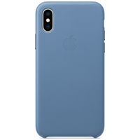 Apple Leather Backcover iPhone Xs - Cornflower