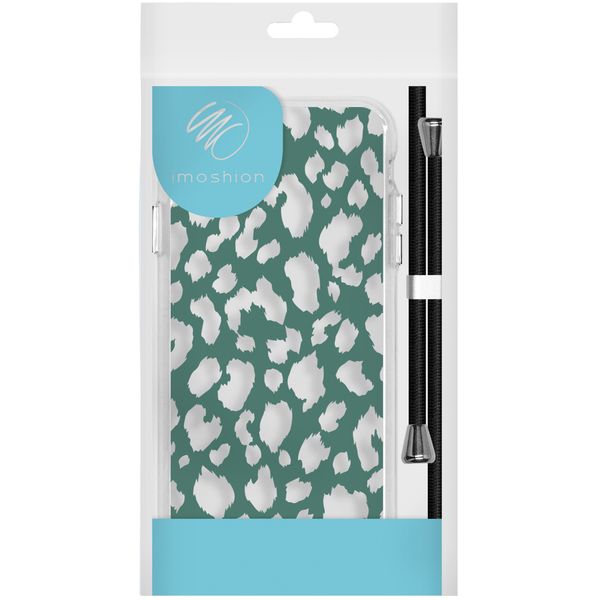 iMoshion Design hoesje met koord iPhone 12 (Pro) - Luipaard - Groen