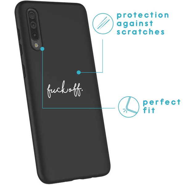 iMoshion Design hoesje Samsung Galaxy A50 / A30s - Fuck Off - Zwart