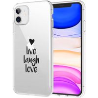 iMoshion Design hoesje iPhone 11 - Live Laugh Love - Zwart