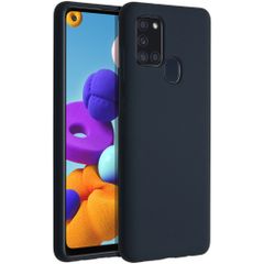 Accezz Liquid Silicone Backcover Samsung Galaxy A21s - Donkerblauw