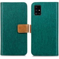 iMoshion Luxe Canvas Bookcase Samsung Galaxy A51 - Groen