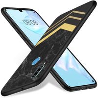 iMoshion Design hoesje Huawei P30 Lite - Marmer / Zwart