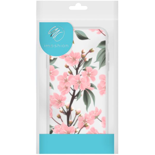 iMoshion Design hoesje Huawei P30 Lite - Bloem - Roze / Groen