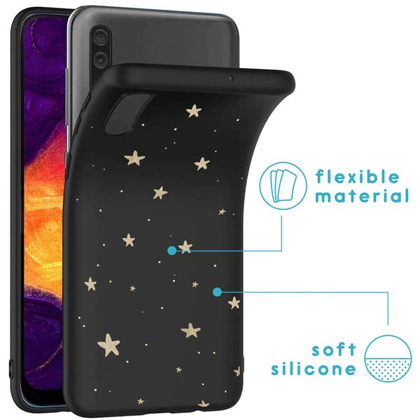 iMoshion Design hoesje Samsung Galaxy A50 / A30s - Sterren / Zwart