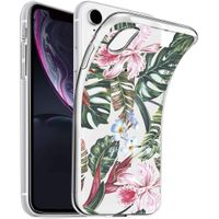 iMoshion Design hoesje iPhone Xr - Jungle - Groen / Roze