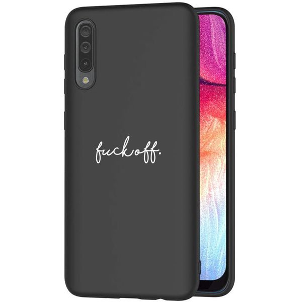 iMoshion Design hoesje Samsung Galaxy A50 / A30s - Fuck Off - Zwart